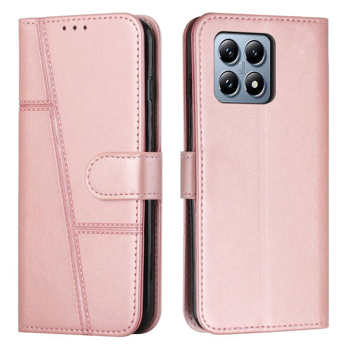 Funda para teléfono de piel con textura de becerro y hebilla cosida, For Xiaomi 17 Ultra, For Xiaomi 17 Pro Max, For Xiaomi 17 Pro, For Xiaomi 17, For Xiaomi Poco M7 4G 169mm, For Xiaomi 15T Pro, For Xiaomi 15T, For Xiaomi Poco F7                      ...