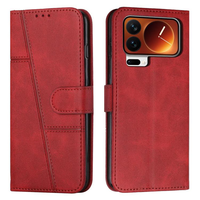 Funda para teléfono de piel con textura de becerro y hebilla cosida, For Xiaomi 17 Ultra, For Xiaomi 17 Pro Max, For Xiaomi 17 Pro, For Xiaomi 17, For Xiaomi Poco M7 4G 169mm, For Xiaomi 15T Pro, For Xiaomi 15T, For Xiaomi Poco F7                      ...