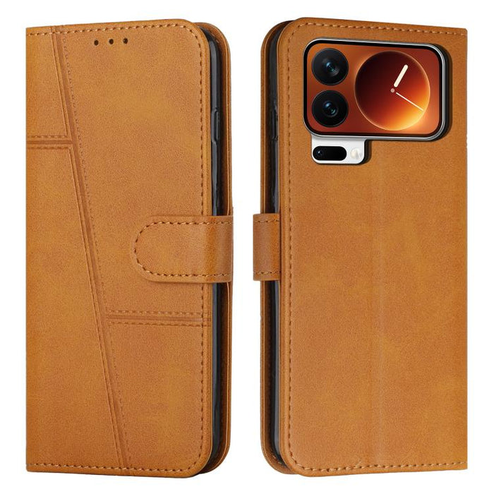 Funda para teléfono de piel con textura de becerro y hebilla cosida, For Xiaomi 17 Ultra, For Xiaomi 17 Pro Max, For Xiaomi 17 Pro, For Xiaomi 17, For Xiaomi Poco M7 4G 169mm, For Xiaomi 15T Pro, For Xiaomi 15T, For Xiaomi Poco F7                      ...