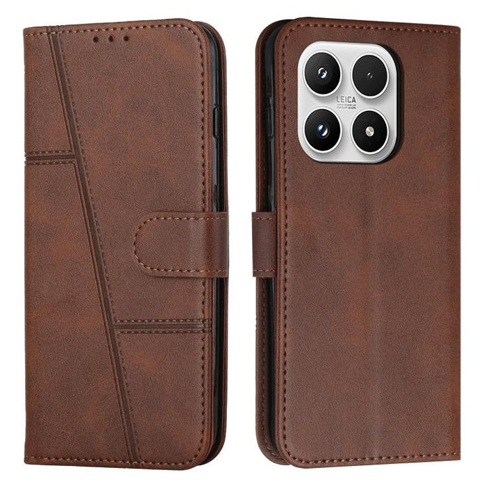 Funda para teléfono de piel con textura de becerro y hebilla cosida, For Xiaomi 17 Ultra, For Xiaomi 17 Pro Max, For Xiaomi 17 Pro, For Xiaomi 17, For Xiaomi Poco M7 4G 169mm, For Xiaomi 15T Pro, For Xiaomi 15T, For Xiaomi Poco F7                      ...