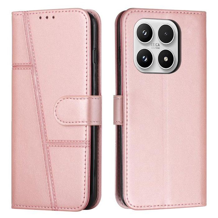 Funda para teléfono de piel con textura de becerro y hebilla cosida, For Xiaomi 17 Ultra, For Xiaomi 17 Pro Max, For Xiaomi 17 Pro, For Xiaomi 17, For Xiaomi Poco M7 4G 169mm, For Xiaomi 15T Pro, For Xiaomi 15T, For Xiaomi Poco F7                      ...