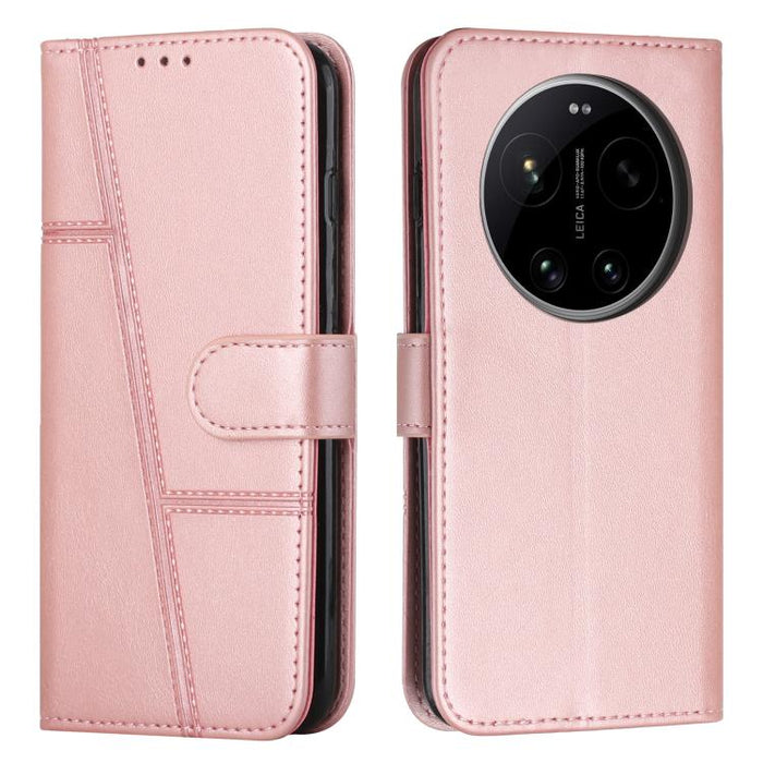 Funda para teléfono de piel con textura de becerro y hebilla cosida, For Xiaomi 17 Ultra, For Xiaomi 17 Pro Max, For Xiaomi 17 Pro, For Xiaomi 17, For Xiaomi Poco M7 4G 169mm, For Xiaomi 15T Pro, For Xiaomi 15T, For Xiaomi Poco F7                      ...