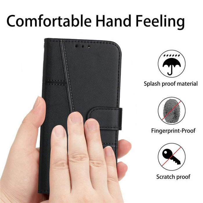 Funda para teléfono de piel con textura de becerro y hebilla cosida, For Xiaomi 17 Ultra, For Xiaomi 17 Pro Max, For Xiaomi 17 Pro, For Xiaomi 17, For Xiaomi Poco M7 4G 169mm, For Xiaomi 15T Pro, For Xiaomi 15T, For Xiaomi Poco F7                      ...