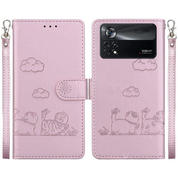 Funda de cuero RFID para teléfono con bonitos gatos, For Xiaomi Poco X6 5G Global, For Xiaomi 13T / 13T Pro, For Xiaomi Poco M6 Pro 5G, For Xiaomi Poco C50, For Xiaomi Poco X5 Pro, For Xiaomi Poco X5, For Xiaomi 13 Lite / Civi 2, For Xiaomi Poco X4 Pro...