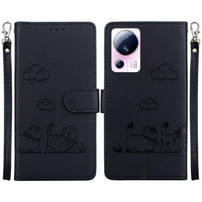 Funda de cuero RFID para teléfono con bonitos gatos, For Xiaomi Poco X6 5G Global, For Xiaomi 13T / 13T Pro, For Xiaomi Poco M6 Pro 5G, For Xiaomi Poco C50, For Xiaomi Poco X5 Pro, For Xiaomi Poco X5, For Xiaomi 13 Lite / Civi 2, For Xiaomi Poco X4 Pro...