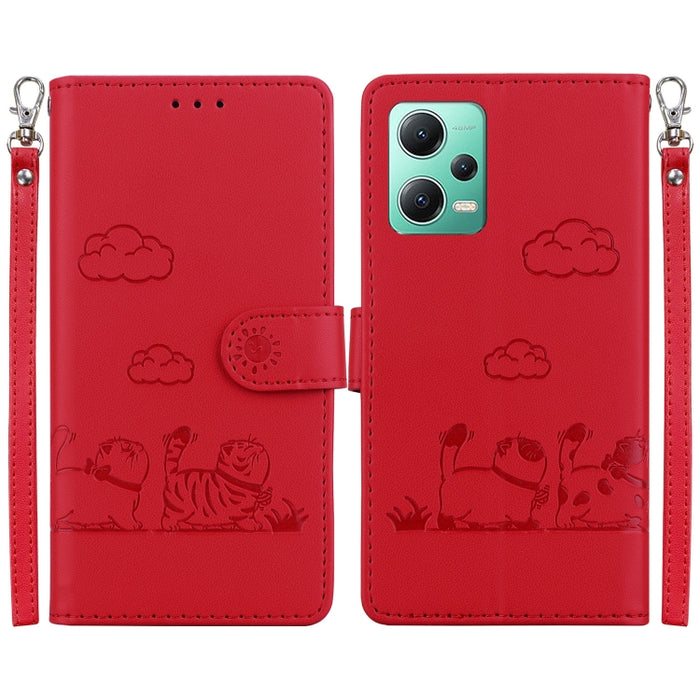 Funda de cuero RFID para teléfono con bonitos gatos, For Xiaomi Poco X6 5G Global, For Xiaomi 13T / 13T Pro, For Xiaomi Poco M6 Pro 5G, For Xiaomi Poco C50, For Xiaomi Poco X5 Pro, For Xiaomi Poco X5, For Xiaomi 13 Lite / Civi 2, For Xiaomi Poco X4 Pro...