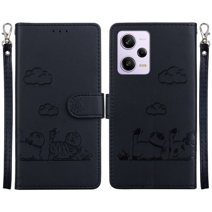 Funda de cuero RFID para teléfono con bonitos gatos, For Xiaomi Poco X6 5G Global, For Xiaomi 13T / 13T Pro, For Xiaomi Poco M6 Pro 5G, For Xiaomi Poco C50, For Xiaomi Poco X5 Pro, For Xiaomi Poco X5, For Xiaomi 13 Lite / Civi 2, For Xiaomi Poco X4 Pro...