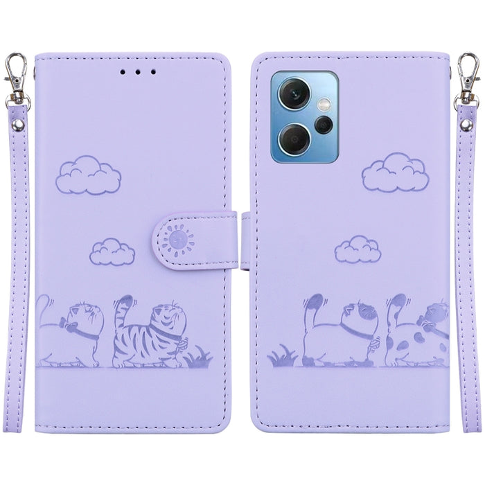 Funda de cuero RFID para teléfono con bonitos gatos, For Redmi Note 13 Pro+ 5G, For Redmi K60 Ultra, For Redmi 12 4G / 5G, For Redmi Note 12S, For Redmi A1+ 4G Global, For Redmi Note 12 Pro 4G, For Redmi Note 12 4G Global, For Redmi A1 / A2            ...