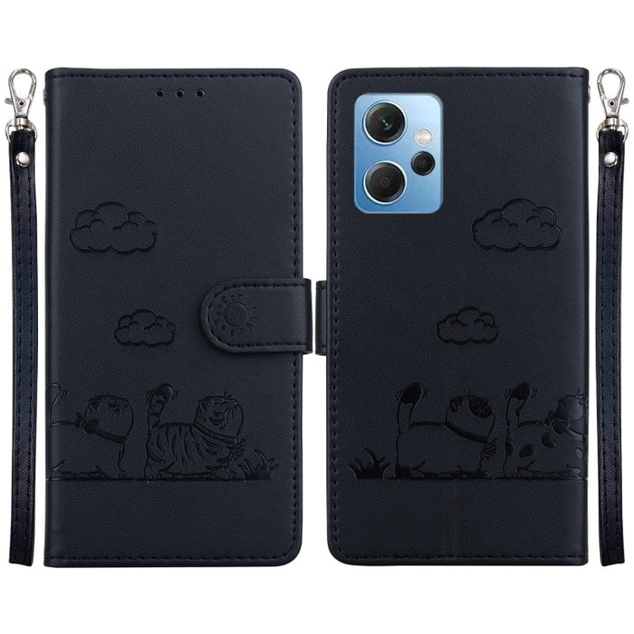 Funda de cuero RFID para teléfono con bonitos gatos, For Redmi Note 13 Pro+ 5G, For Redmi K60 Ultra, For Redmi 12 4G / 5G, For Redmi Note 12S, For Redmi A1+ 4G Global, For Redmi Note 12 Pro 4G, For Redmi Note 12 4G Global, For Redmi A1 / A2            ...