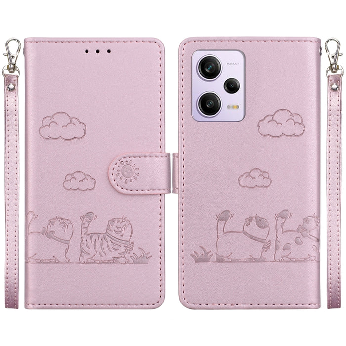 Funda de cuero RFID para teléfono con bonitos gatos, For Redmi Note 13 Pro+ 5G, For Redmi K60 Ultra, For Redmi 12 4G / 5G, For Redmi Note 12S, For Redmi A1+ 4G Global, For Redmi Note 12 Pro 4G, For Redmi Note 12 4G Global, For Redmi A1 / A2            ...