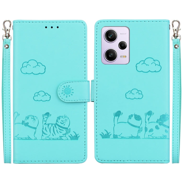 Funda de cuero RFID para teléfono con bonitos gatos, For Redmi Note 13 Pro+ 5G, For Redmi K60 Ultra, For Redmi 12 4G / 5G, For Redmi Note 12S, For Redmi A1+ 4G Global, For Redmi Note 12 Pro 4G, For Redmi Note 12 4G Global, For Redmi A1 / A2            ...