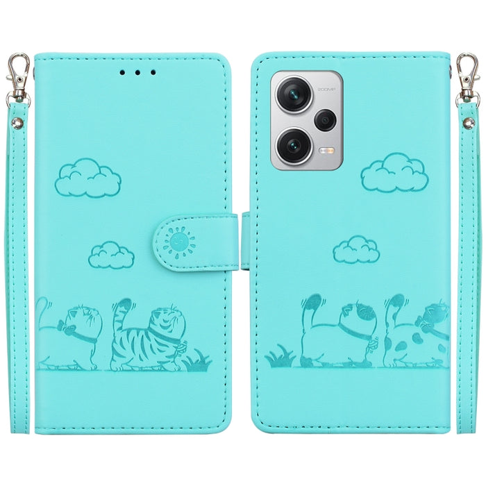 Funda de cuero RFID para teléfono con bonitos gatos, For Redmi Note 13 Pro+ 5G, For Redmi K60 Ultra, For Redmi 12 4G / 5G, For Redmi Note 12S, For Redmi A1+ 4G Global, For Redmi Note 12 Pro 4G, For Redmi Note 12 4G Global, For Redmi A1 / A2            ...