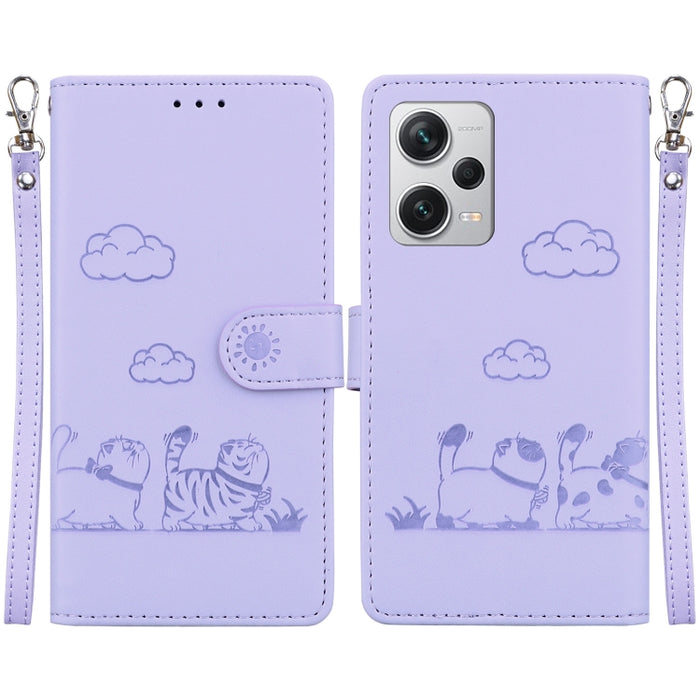 Funda de cuero RFID para teléfono con bonitos gatos, For Redmi Note 13 Pro+ 5G, For Redmi K60 Ultra, For Redmi 12 4G / 5G, For Redmi Note 12S, For Redmi A1+ 4G Global, For Redmi Note 12 Pro 4G, For Redmi Note 12 4G Global, For Redmi A1 / A2            ...