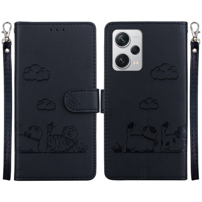 Funda de cuero RFID para teléfono con bonitos gatos, For Redmi Note 13 Pro+ 5G, For Redmi K60 Ultra, For Redmi 12 4G / 5G, For Redmi Note 12S, For Redmi A1+ 4G Global, For Redmi Note 12 Pro 4G, For Redmi Note 12 4G Global, For Redmi A1 / A2            ...