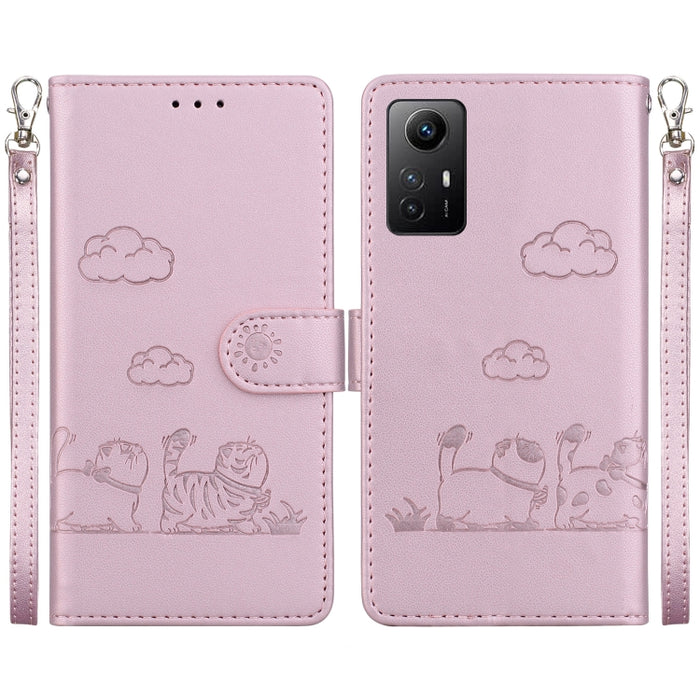 Funda de cuero RFID para teléfono con bonitos gatos, For Redmi Note 13 Pro+ 5G, For Redmi K60 Ultra, For Redmi 12 4G / 5G, For Redmi Note 12S, For Redmi A1+ 4G Global, For Redmi Note 12 Pro 4G, For Redmi Note 12 4G Global, For Redmi A1 / A2            ...