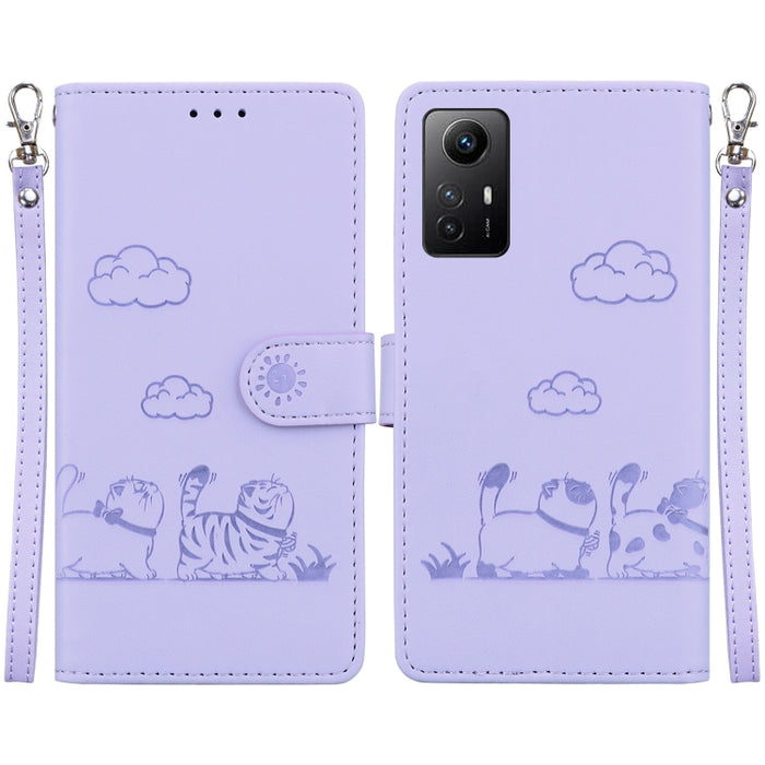 Funda de cuero RFID para teléfono con bonitos gatos, For Redmi Note 13 Pro+ 5G, For Redmi K60 Ultra, For Redmi 12 4G / 5G, For Redmi Note 12S, For Redmi A1+ 4G Global, For Redmi Note 12 Pro 4G, For Redmi Note 12 4G Global, For Redmi A1 / A2            ...