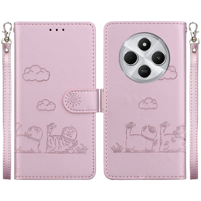 Funda de cuero RFID para teléfono con bonitos gatos, For Redmi K80 / K80 Pro / Xiaomi Poco F7 Pro, For Redmi Note 14 4G 164.84mm, For Redmi Turbo 4 / Xiaomi Poco X7 Pro, For Redmi Note 14 4G 163.25mm, For Redmi Note 14 5G                               ...