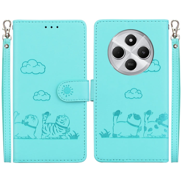 Funda de cuero RFID para teléfono con bonitos gatos, For Redmi K80 / K80 Pro / Xiaomi Poco F7 Pro, For Redmi Note 14 4G 164.84mm, For Redmi Turbo 4 / Xiaomi Poco X7 Pro, For Redmi Note 14 4G 163.25mm, For Redmi Note 14 5G                               ...