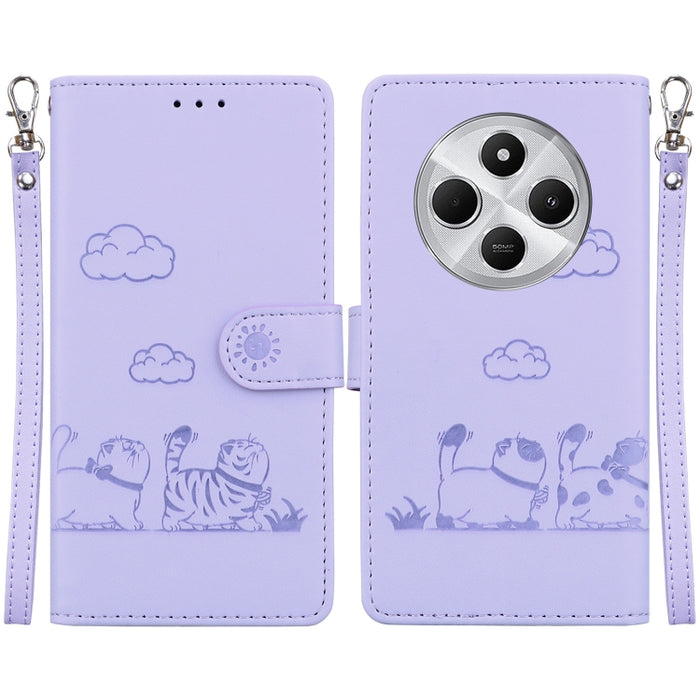 Funda de cuero RFID para teléfono con bonitos gatos, For Redmi K80 / K80 Pro / Xiaomi Poco F7 Pro, For Redmi Note 14 4G 164.84mm, For Redmi Turbo 4 / Xiaomi Poco X7 Pro, For Redmi Note 14 4G 163.25mm, For Redmi Note 14 5G                               ...
