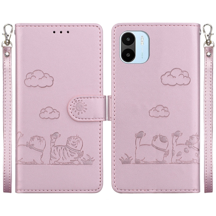 Funda de cuero RFID para teléfono con bonitos gatos, For Redmi Note 13 Pro+ 5G, For Redmi K60 Ultra, For Redmi 12 4G / 5G, For Redmi Note 12S, For Redmi A1+ 4G Global, For Redmi Note 12 Pro 4G, For Redmi Note 12 4G Global, For Redmi A1 / A2            ...