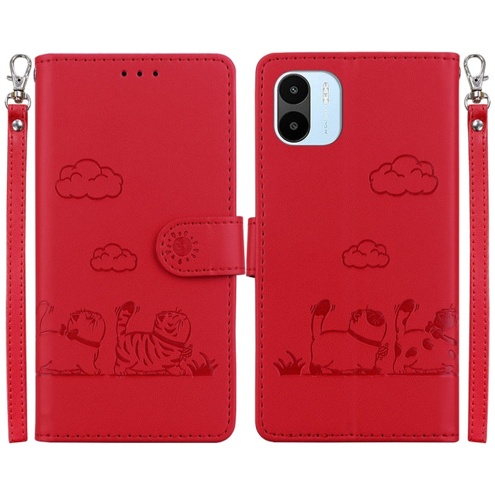 Funda de cuero RFID para teléfono con bonitos gatos, For Redmi Note 13 Pro+ 5G, For Redmi K60 Ultra, For Redmi 12 4G / 5G, For Redmi Note 12S, For Redmi A1+ 4G Global, For Redmi Note 12 Pro 4G, For Redmi Note 12 4G Global, For Redmi A1 / A2            ...