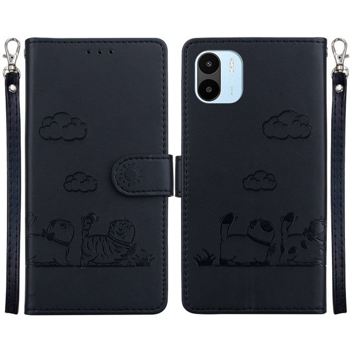 Funda de cuero RFID para teléfono con bonitos gatos, For Redmi Note 13 Pro+ 5G, For Redmi K60 Ultra, For Redmi 12 4G / 5G, For Redmi Note 12S, For Redmi A1+ 4G Global, For Redmi Note 12 Pro 4G, For Redmi Note 12 4G Global, For Redmi A1 / A2            ...