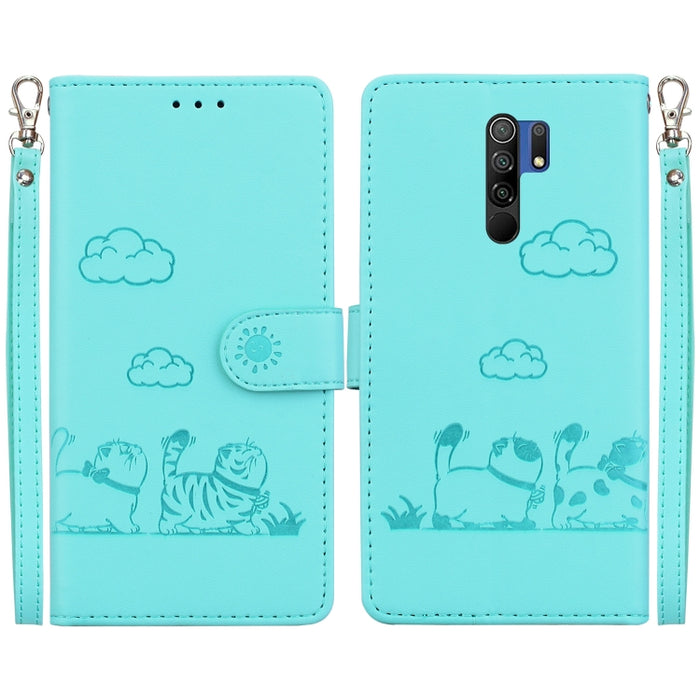 Funda de cuero RFID para teléfono con bonitos gatos, For Redmi 9A / 9i Sport, For Redmi 9 / 9 Prime, For Redmi Note 9 / 10X 4G