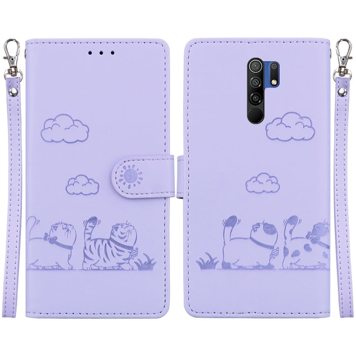 Funda de cuero RFID para teléfono con bonitos gatos, For Redmi 9A / 9i Sport, For Redmi 9 / 9 Prime, For Redmi Note 9 / 10X 4G