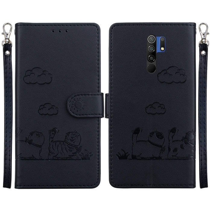 Funda de cuero RFID para teléfono con bonitos gatos, For Redmi 9A / 9i Sport, For Redmi 9 / 9 Prime, For Redmi Note 9 / 10X 4G