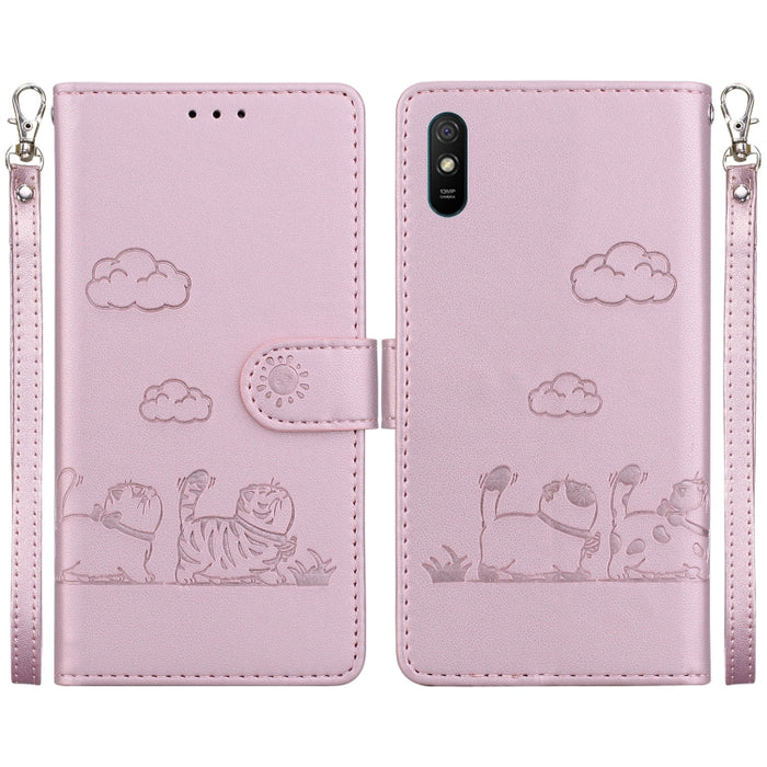 Funda de cuero RFID para teléfono con bonitos gatos, For Redmi 9A / 9i Sport, For Redmi 9 / 9 Prime, For Redmi Note 9 / 10X 4G