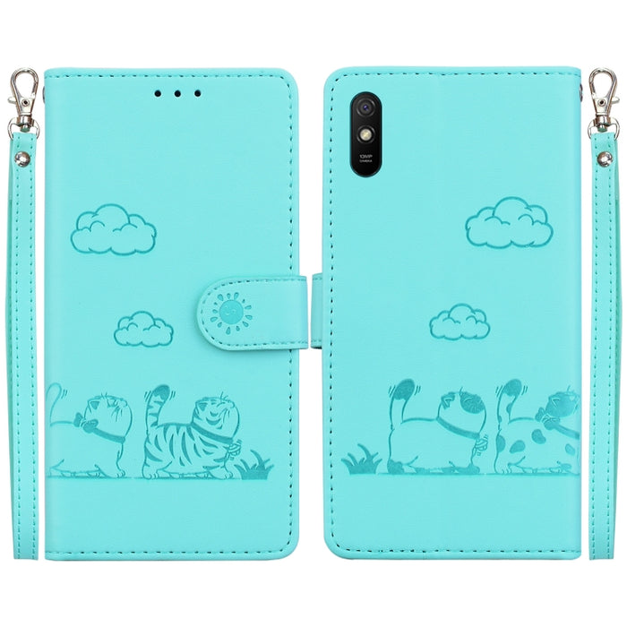 Funda de cuero RFID para teléfono con bonitos gatos, For Redmi 9A / 9i Sport, For Redmi 9 / 9 Prime, For Redmi Note 9 / 10X 4G
