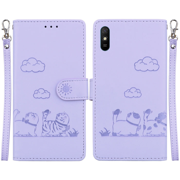 Funda de cuero RFID para teléfono con bonitos gatos, For Redmi 9A / 9i Sport, For Redmi 9 / 9 Prime, For Redmi Note 9 / 10X 4G