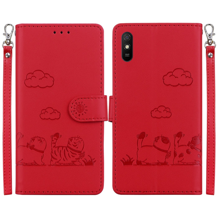 Funda de cuero RFID para teléfono con bonitos gatos, For Redmi 9A / 9i Sport, For Redmi 9 / 9 Prime, For Redmi Note 9 / 10X 4G