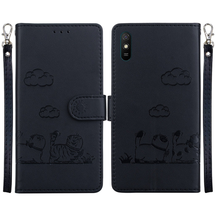 Funda de cuero RFID para teléfono con bonitos gatos, For Redmi 9A / 9i Sport, For Redmi 9 / 9 Prime, For Redmi Note 9 / 10X 4G