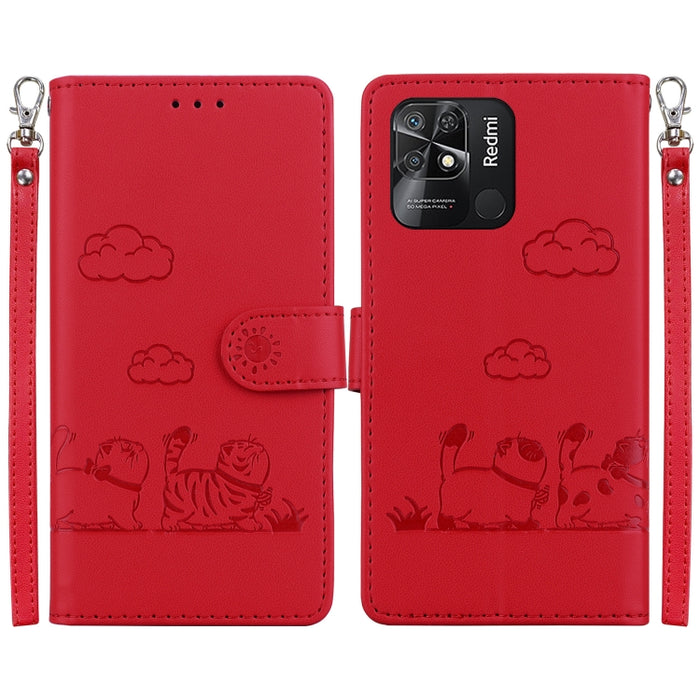 Funda de cuero RFID para teléfono con bonitos gatos, For Redmi Note 13 Pro+ 5G, For Redmi K60 Ultra, For Redmi 12 4G / 5G, For Redmi Note 12S, For Redmi A1+ 4G Global, For Redmi Note 12 Pro 4G, For Redmi Note 12 4G Global, For Redmi A1 / A2            ...