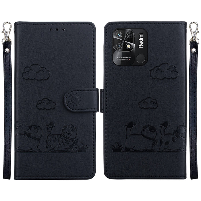 Funda de cuero RFID para teléfono con bonitos gatos, For Redmi Note 13 Pro+ 5G, For Redmi K60 Ultra, For Redmi 12 4G / 5G, For Redmi Note 12S, For Redmi A1+ 4G Global, For Redmi Note 12 Pro 4G, For Redmi Note 12 4G Global, For Redmi A1 / A2            ...
