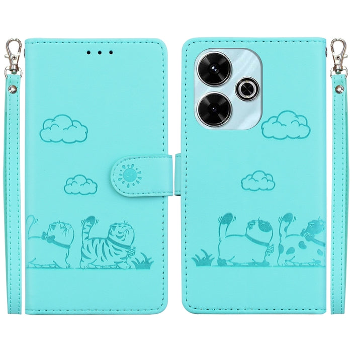 Funda de cuero RFID para teléfono con bonitos gatos, For Redmi K80 / K80 Pro / Xiaomi Poco F7 Pro, For Redmi Note 14 4G 164.84mm, For Redmi Turbo 4 / Xiaomi Poco X7 Pro, For Redmi Note 14 4G 163.25mm, For Redmi Note 14 5G                               ...