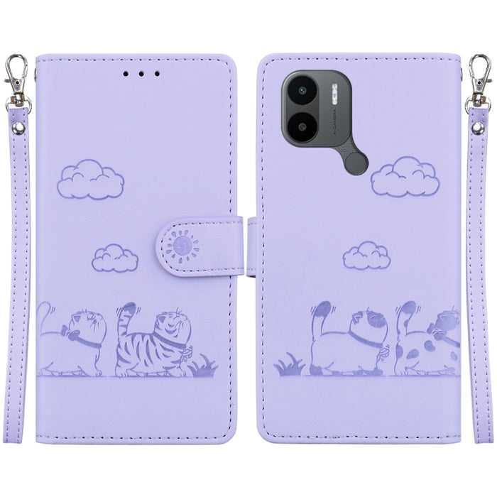 Funda de cuero RFID para teléfono con bonitos gatos, For Redmi Note 13 Pro+ 5G, For Redmi K60 Ultra, For Redmi 12 4G / 5G, For Redmi Note 12S, For Redmi A1+ 4G Global, For Redmi Note 12 Pro 4G, For Redmi Note 12 4G Global, For Redmi A1 / A2            ...