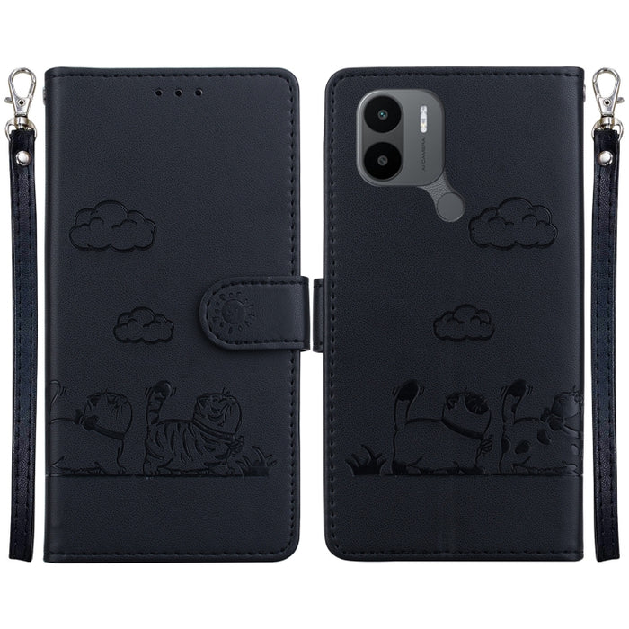 Funda de cuero RFID para teléfono con bonitos gatos, For Redmi Note 13 Pro+ 5G, For Redmi K60 Ultra, For Redmi 12 4G / 5G, For Redmi Note 12S, For Redmi A1+ 4G Global, For Redmi Note 12 Pro 4G, For Redmi Note 12 4G Global, For Redmi A1 / A2            ...