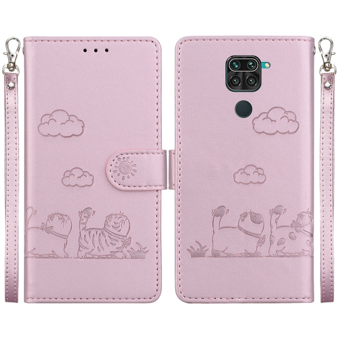 Funda de cuero RFID para teléfono con bonitos gatos, For Redmi 9A / 9i Sport, For Redmi 9 / 9 Prime, For Redmi Note 9 / 10X 4G