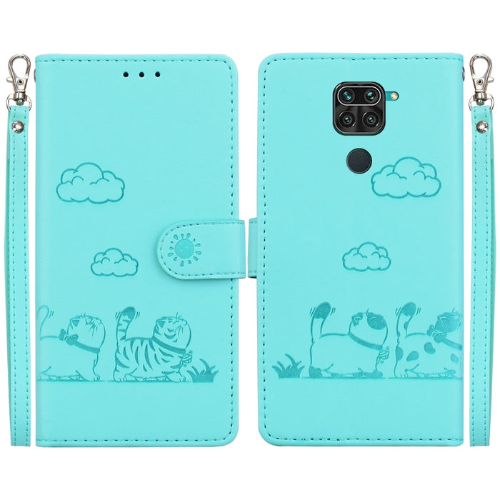 Funda de cuero RFID para teléfono con bonitos gatos, For Redmi 9A / 9i Sport, For Redmi 9 / 9 Prime, For Redmi Note 9 / 10X 4G