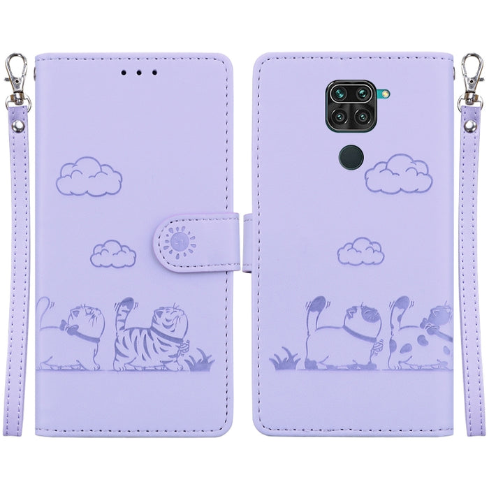 Funda de cuero RFID para teléfono con bonitos gatos, For Redmi 9A / 9i Sport, For Redmi 9 / 9 Prime, For Redmi Note 9 / 10X 4G