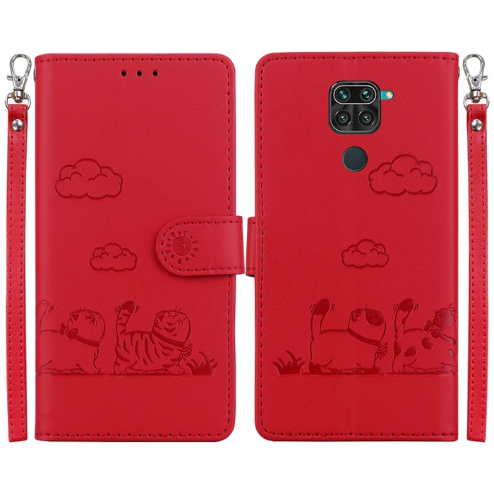 Funda de cuero RFID para teléfono con bonitos gatos, For Redmi 9A / 9i Sport, For Redmi 9 / 9 Prime, For Redmi Note 9 / 10X 4G
