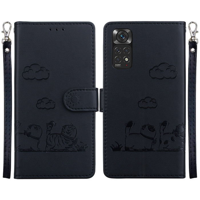 Funda de cuero RFID para teléfono con bonitos gatos, For Redmi Note 13 Pro+ 5G, For Redmi K60 Ultra, For Redmi 12 4G / 5G, For Redmi Note 12S, For Redmi A1+ 4G Global, For Redmi Note 12 Pro 4G, For Redmi Note 12 4G Global, For Redmi A1 / A2            ...