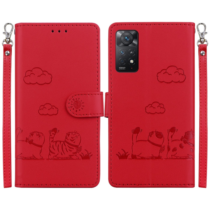 Funda de cuero RFID para teléfono con bonitos gatos, For Redmi Note 13 Pro+ 5G, For Redmi K60 Ultra, For Redmi 12 4G / 5G, For Redmi Note 12S, For Redmi A1+ 4G Global, For Redmi Note 12 Pro 4G, For Redmi Note 12 4G Global, For Redmi A1 / A2            ...