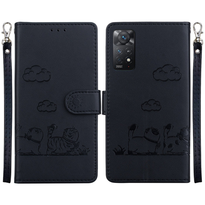 Funda de cuero RFID para teléfono con bonitos gatos, For Redmi Note 13 Pro+ 5G, For Redmi K60 Ultra, For Redmi 12 4G / 5G, For Redmi Note 12S, For Redmi A1+ 4G Global, For Redmi Note 12 Pro 4G, For Redmi Note 12 4G Global, For Redmi A1 / A2            ...