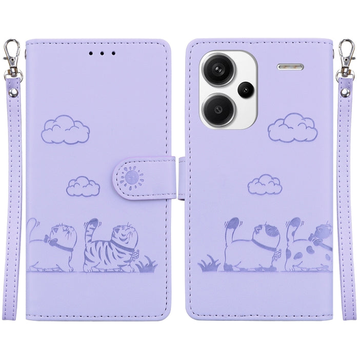 Funda de cuero RFID para teléfono con bonitos gatos, For Redmi Note 13 Pro+ 5G, For Redmi K60 Ultra, For Redmi 12 4G / 5G, For Redmi Note 12S, For Redmi A1+ 4G Global, For Redmi Note 12 Pro 4G, For Redmi Note 12 4G Global, For Redmi A1 / A2            ...