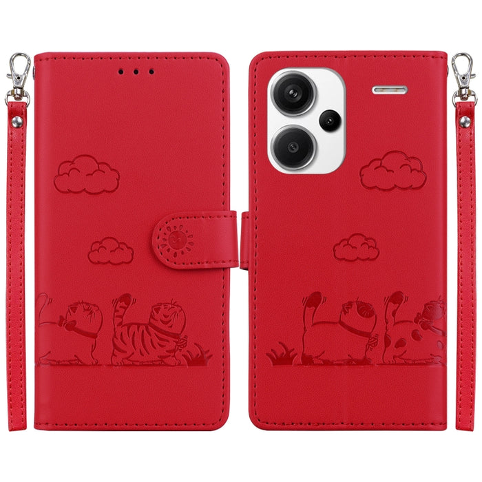 Funda de cuero RFID para teléfono con bonitos gatos, For Redmi Note 13 Pro+ 5G, For Redmi K60 Ultra, For Redmi 12 4G / 5G, For Redmi Note 12S, For Redmi A1+ 4G Global, For Redmi Note 12 Pro 4G, For Redmi Note 12 4G Global, For Redmi A1 / A2            ...