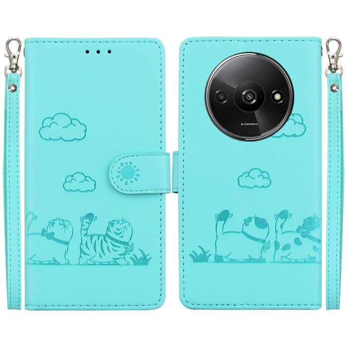 Funda de cuero RFID para teléfono con bonitos gatos, For Redmi K80 / K80 Pro / Xiaomi Poco F7 Pro, For Redmi Note 14 4G 164.84mm, For Redmi Turbo 4 / Xiaomi Poco X7 Pro, For Redmi Note 14 4G 163.25mm, For Redmi Note 14 5G                               ...
