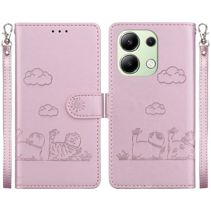 Funda de cuero RFID para teléfono con bonitos gatos, For Redmi K80 / K80 Pro / Xiaomi Poco F7 Pro, For Redmi Note 14 4G 164.84mm, For Redmi Turbo 4 / Xiaomi Poco X7 Pro, For Redmi Note 14 4G 163.25mm, For Redmi Note 14 5G                               ...
